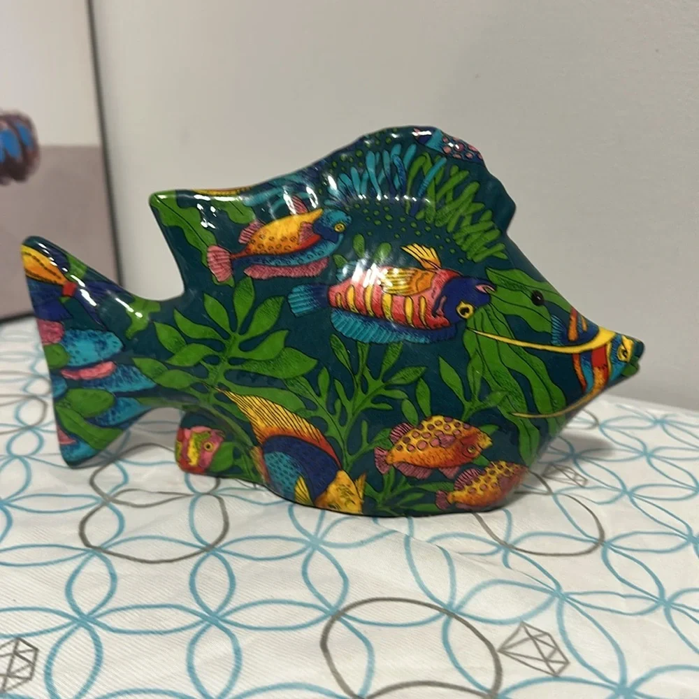 Colorful Ceramic Fish Decor